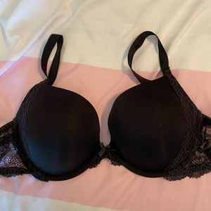 Black lace push up bra